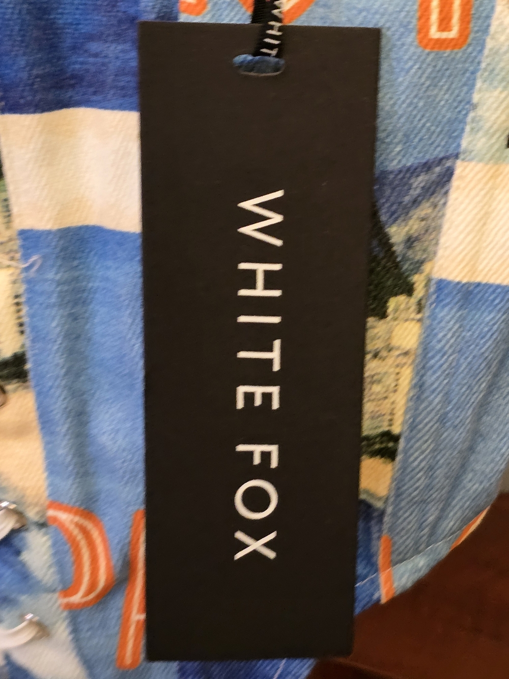 White Fox Good News Bustier Sao Paulo Corset Ribbed Top Blue White‎ Medium NEW - Picture 4 of 6